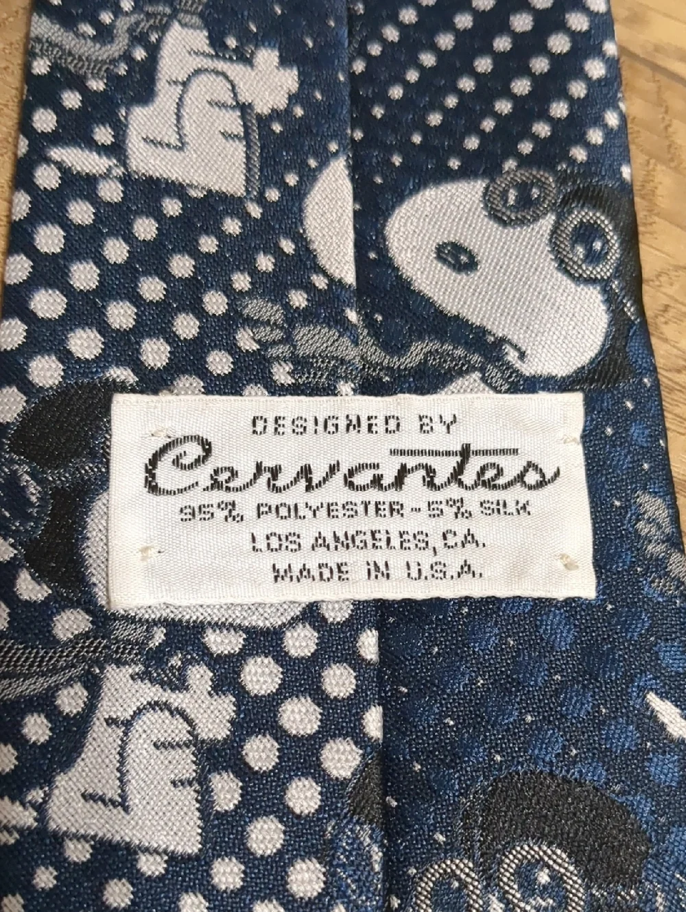 Snoopy Cervantes Navy Blue Neck Tie
